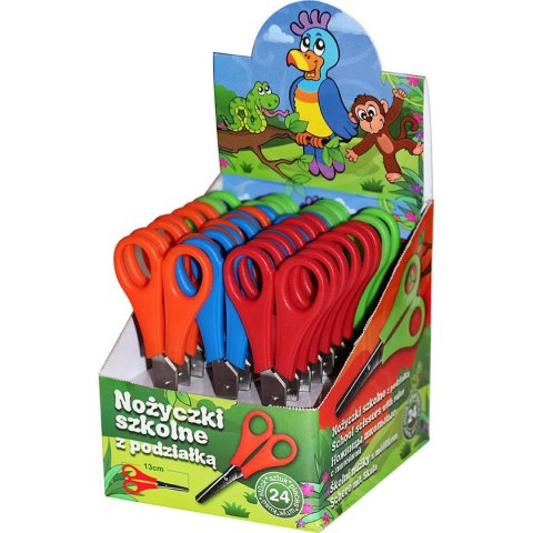 Nożyczki szkolne 13cm z podziałką Titanum