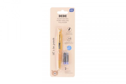 Pióro tłoczkowe 2 naboje niebieskie Bebe Bebe