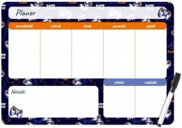 Podkład na biurko GAMEPAD PLANER MAGNETYCZNY TYGODNIOWY mix PVC PCW [mm:] 325x250 Biurfol (PM-02-33) Biurfol