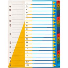 Przekładka alfabetyczna alfabetyczne A4 mix kolorów A-Z Tetis (BP631-AZ) Tetis