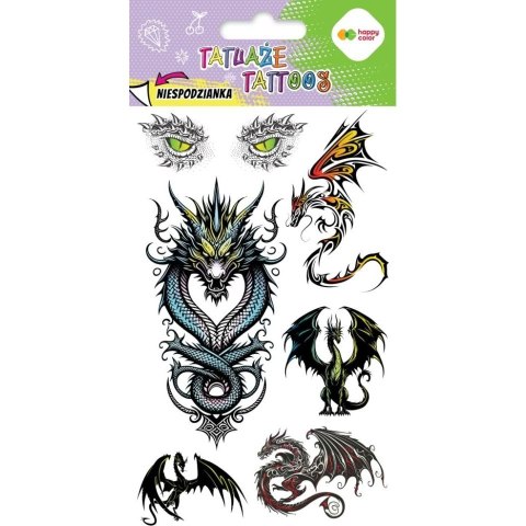 Tatuaż zmywalny Dragons Happy Color (HA 4261 1020-UR03) Happy Color