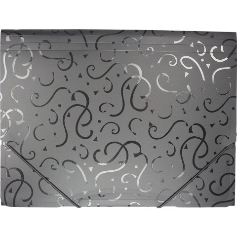 Teczka PP Titanum A4 z gumką czarna z wzorami (TGW4BC) Titanum