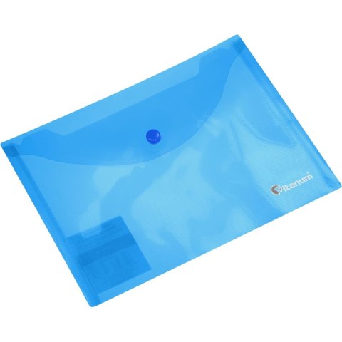 Teczka kopertowa PP Titanum A5 niebieska transparentna prążki (TK5TBL) Titanum