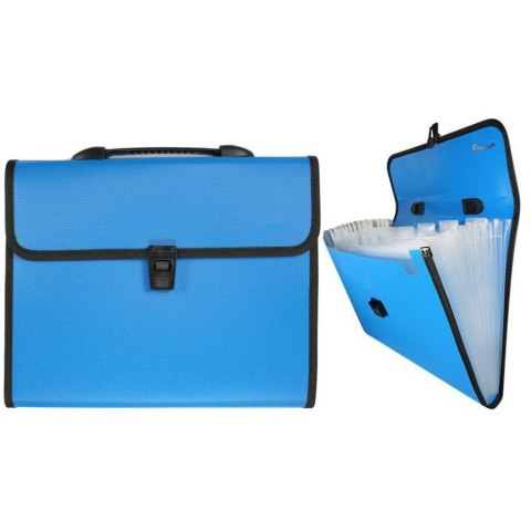 Teczka segregująca PP Titanum A4 z rączką 13 przegródek niebieska (TR12BL) Titanum