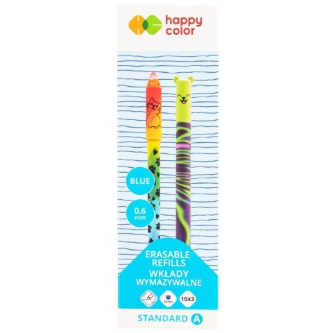 Wkład do długopisu wymazywalny wkład niebieski 0,6mm Happy Color (HA 4129 20A6-3) Happy Color