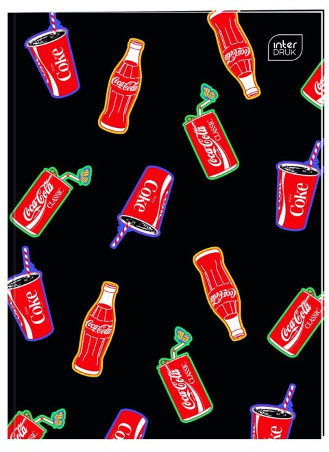 Zeszyt A4 COCA COLA MAT+UV 32k. 70g krata Interdruk Interdruk