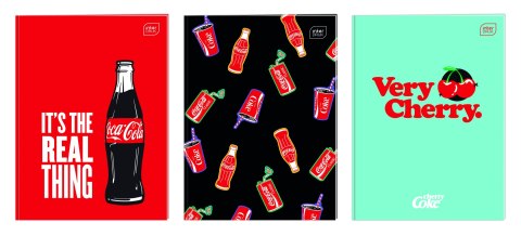 Zeszyt A4 COCA COLA MAT+UV 32k. 70g krata Interdruk Interdruk