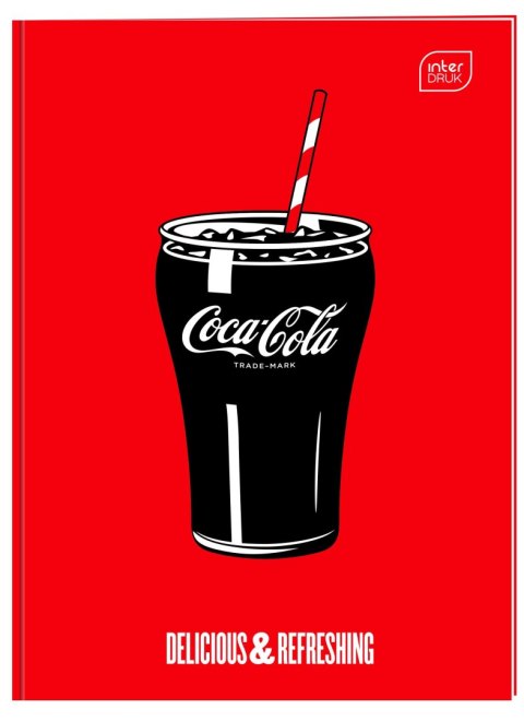 Zeszyt COCA COLA MAT+UV A5 32k. 70g trzy linie Interdruk Interdruk