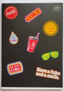 Zeszyt COCA COLA MAT+UV A5 32k. 70g trzy linie Interdruk Interdruk