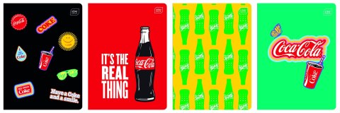 Zeszyt A5 COCA COLA MAT+UV 32k. 70g trzy linie Interdruk Interdruk