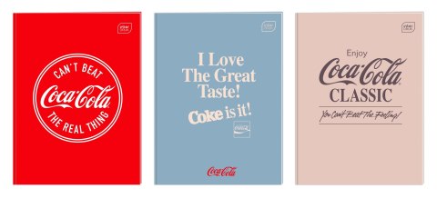 Zeszyt HYBRID COCA COLA A4 60k. 70g krata Interdruk Interdruk