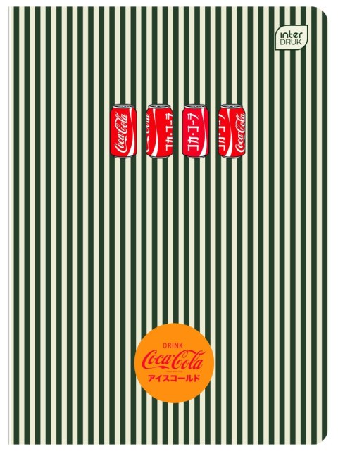 Zeszyt SOFT TOUCH COCA COLA A5 80k. 70g krata Interdruk Interdruk