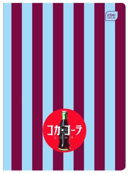 Zeszyt SOFT TOUCH COCA COLA A5 80k. 70g krata Interdruk Interdruk