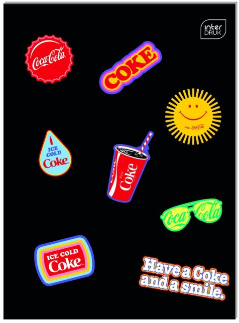 Zeszyt tematyczny COCA COLA MAT+UV A6 32k. krata Interdruk (do słówek) Interdruk
