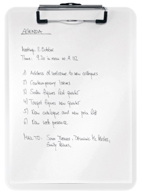 Deska z klipem (podkład do pisania) WOW A4 biała Leitz (39710001) Leitz