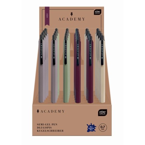 Długopis wymazywalny Academy HEX gripem wkład niebieski 0,7mm Interdruk (żelowy) Interdruk