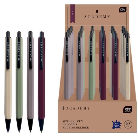 Długopis wymazywalny Academy HEX gripem wkład niebieski 0,7mm Interdruk (żelowy) Interdruk