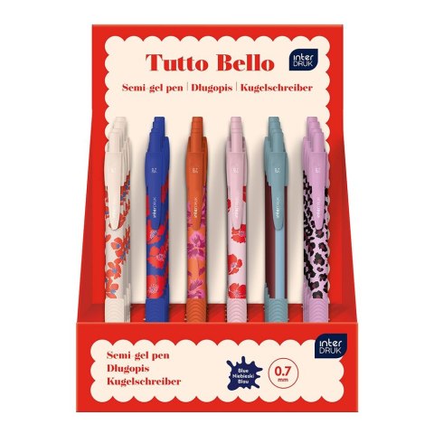 Długopis wymazywalny TUTTO BELLO z gripem wkład niebieski 0,7mm Interdruk (żelowy) Interdruk