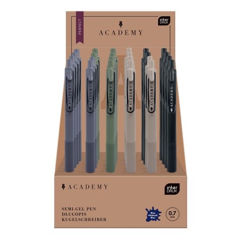 Długopis żelowy ACADEMY PERFECT z gripem wkład niebieski 0,7mm Interdruk (żelowy) Interdruk