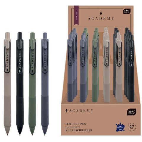 Długopis żelowy ACADEMY PERFECT z gripem wkład niebieski 0,7mm Interdruk (żelowy) Interdruk