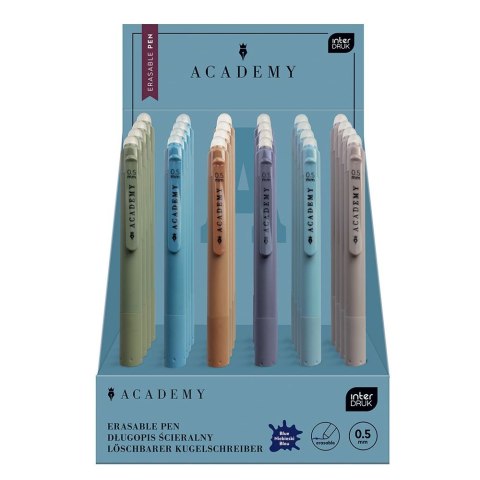 Długopis żelowy Academy z gripem wkład niebieski 0,5-1,0mm Interdruk (żelowy) Interdruk