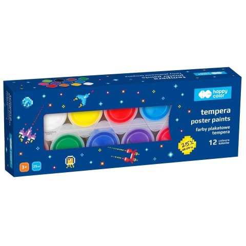 Farby plakatowe Pixi Planet kolor: różne 12 kolor. Happy Color (HA 3310 0025-PP12) Happy Color