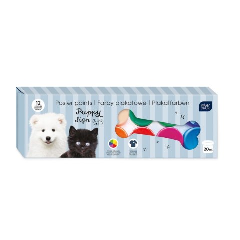 Farby plakatowe PUPPY SIGN kolor: mix 20ml 12 kolor. Interdruk Interdruk