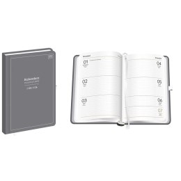 Kalendarz książkowy (terminarz) Grey 352 stron A5 Interdruk Interdruk