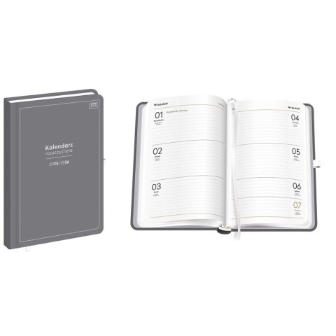 Kalendarz książkowy (terminarz) Grey 352 stron A5 Interdruk Interdruk