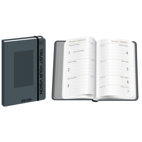 Kalendarz książkowy (terminarz) VISION 192 stron A6 Interdruk (SZKOLNY) Interdruk