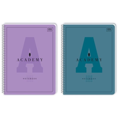 Kołozeszyt (kołonotatnik) ACADEMY Hybry A4+ 80k. 90g krata Interdruk Interdruk