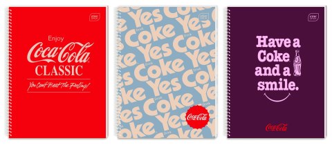 Kołozeszyt (kołonotatnik) COCA COLA HYBRID A4 100k. 70g krata Interdruk Interdruk