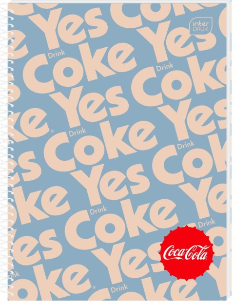 Kołozeszyt (kołonotatnik) COCA COLA HYBRID A4 100k. 70g krata Interdruk Interdruk