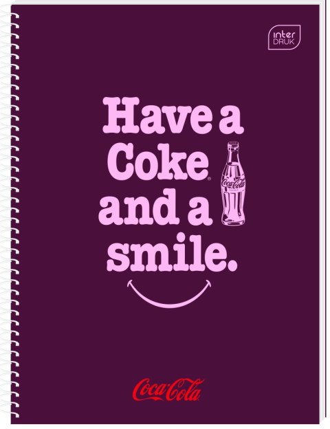 Kołozeszyt (kołonotatnik) COCA COLA HYBRID A4 100k. 70g krata Interdruk Interdruk