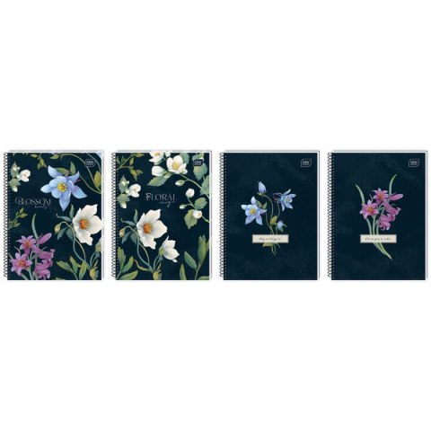 Kołozeszyt (kołonotatnik) A6 Hybrid Fiori 80k. 70g krata Interdruk Interdruk
