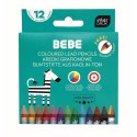 Kredki świecowe grafionowe 12 kol. Bebe Bebe