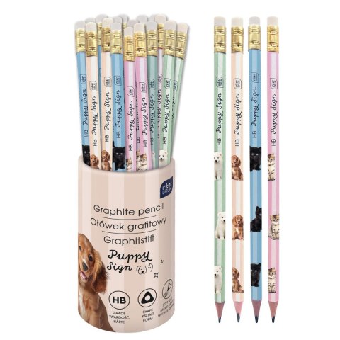 Ołówek PUPPY SIGN HB Interdruk (36szt tuba) Interdruk