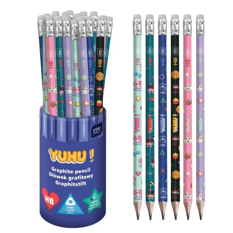 Ołówek YUHU HB Interdruk (z białą gumką) Interdruk