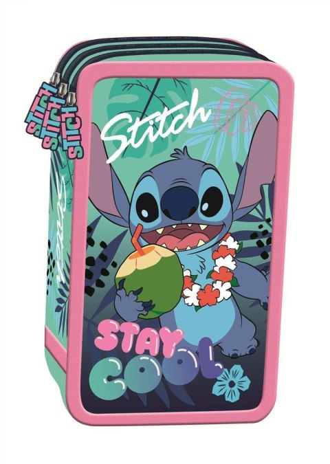 Piórnik STITCH STAY COOL POTRÓJNY St.Majewski (z wyposażnieniem) St.Majewski