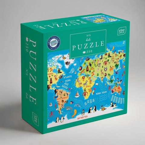 Puzzle KIDS 5 WORLD MAP 5902277368966 250 el. Interdruk (250 el) Interdruk