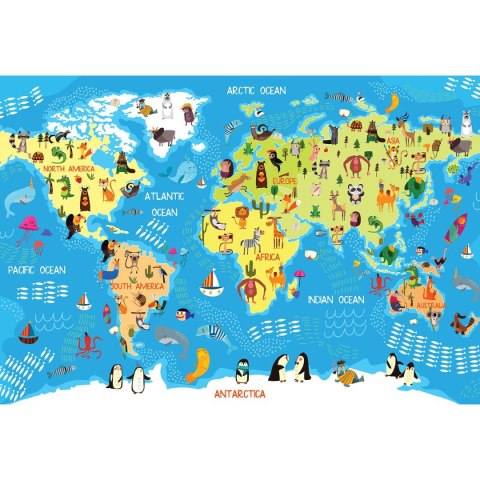 Puzzle KIDS 5 WORLD MAP 5902277368966 250 el. Interdruk (250 el) Interdruk