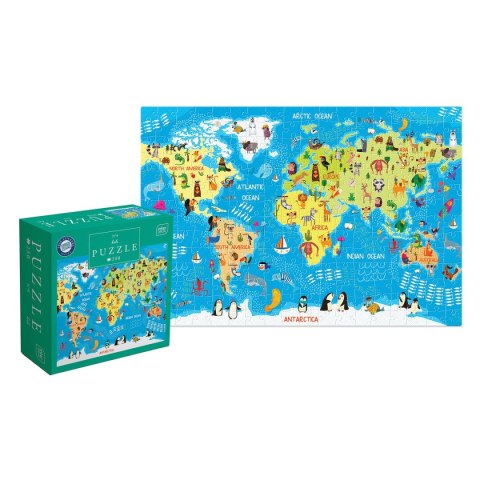 Puzzle KIDS 5 WORLD MAP 5902277368966 250 el. Interdruk (250 el) Interdruk
