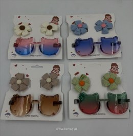 Zestaw piękności okulary kotki+ spinki Bemag (91050) Bemag