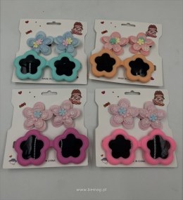 Zestaw piękności okulary kwiatki + spinki Bemag (91055) Bemag