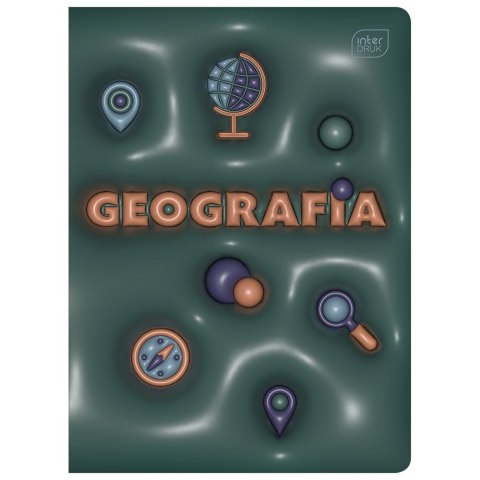 Zeszyt tematyczny A5 HYBRID GEOGRAFIA 60k. 70g krata Interdruk (+pigułka wiedzy) Interdruk