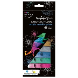 Farby akwarelowe metaliczne 12ml 12 kolor. Kidea (FAAM12KA) Kidea