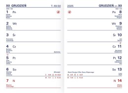Kalendarz książkowy (terminarz) TIK IMPRESS kieszonkowy 82mm x 120mm Telegraph (K1) Telegraph