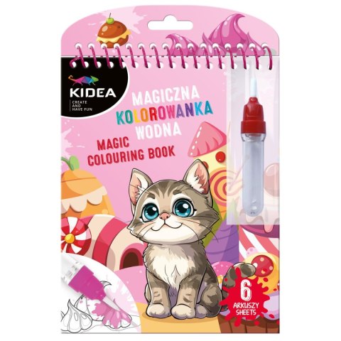 Kolorowanka kotki MAGICZNA WIELORAZOWA KOLOROWANKA WODNA Derform (MWKWPKA) Derform
