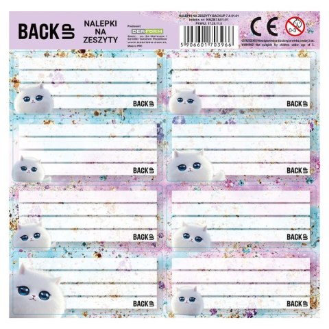 Naklejka na zeszyt Backup 7 Derform (NNZB7A01) Derform