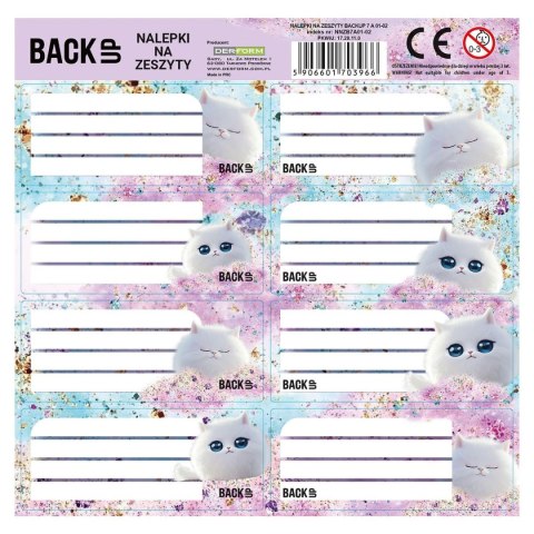 Naklejka na zeszyt Backup 7 Derform (NNZB7A01) Derform